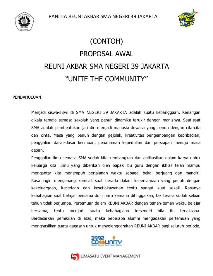 Contoh Membuat Proposal Sekolah Contoh Proposal Kegiatan