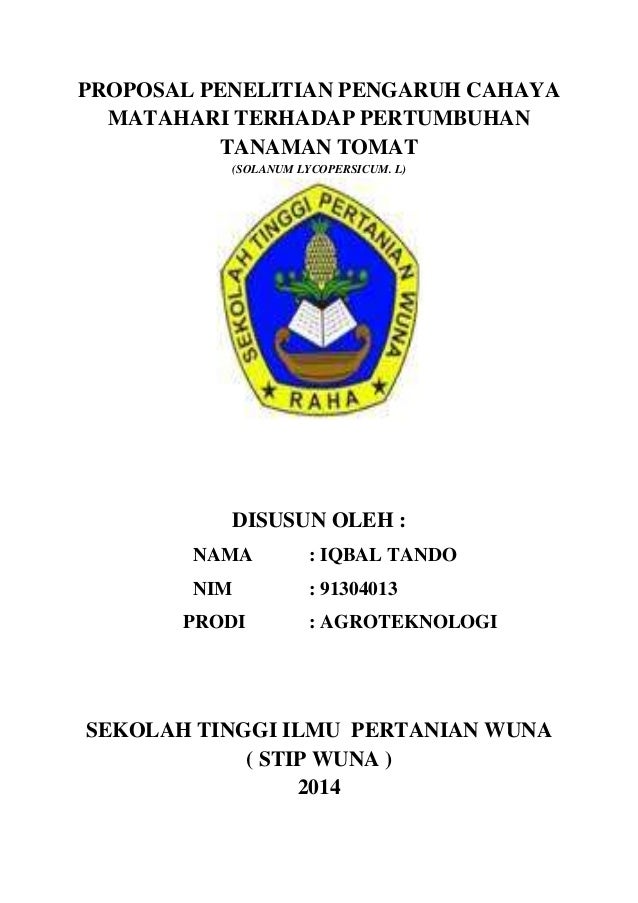 Proposal penelitian tanaman tomat