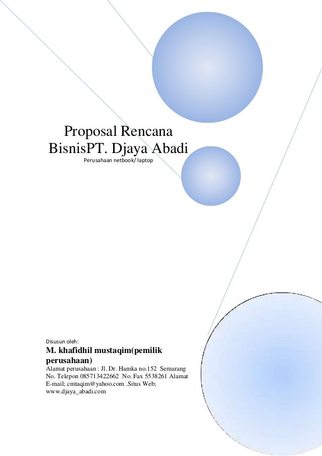 Proposal rencana bisnis pt