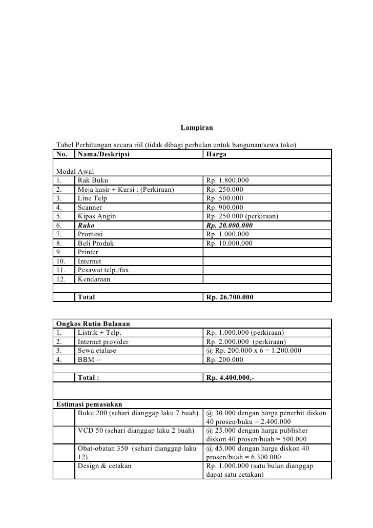 Proposal Usaha Percetakan