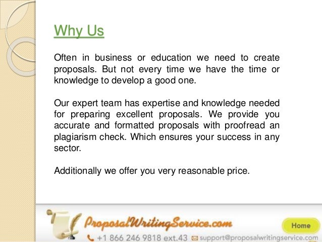Proposal writing service