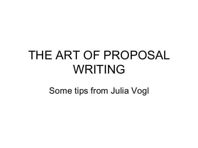 tips on proposal writing tips on proposal writing