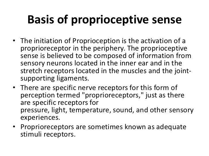Proprioception sense