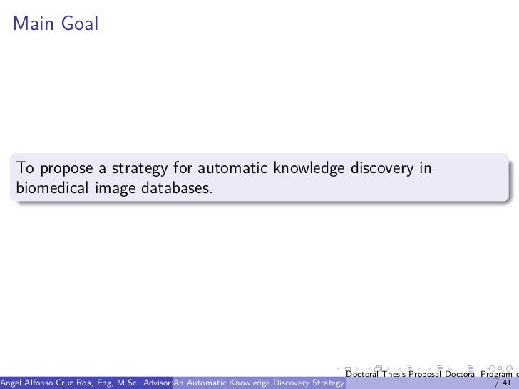 Doctoral Thesis Research Project