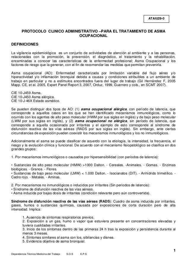 Protocolo clinico administrativo –para el tratamiento de Protocolo clinico administrativo –para el tratamiento de