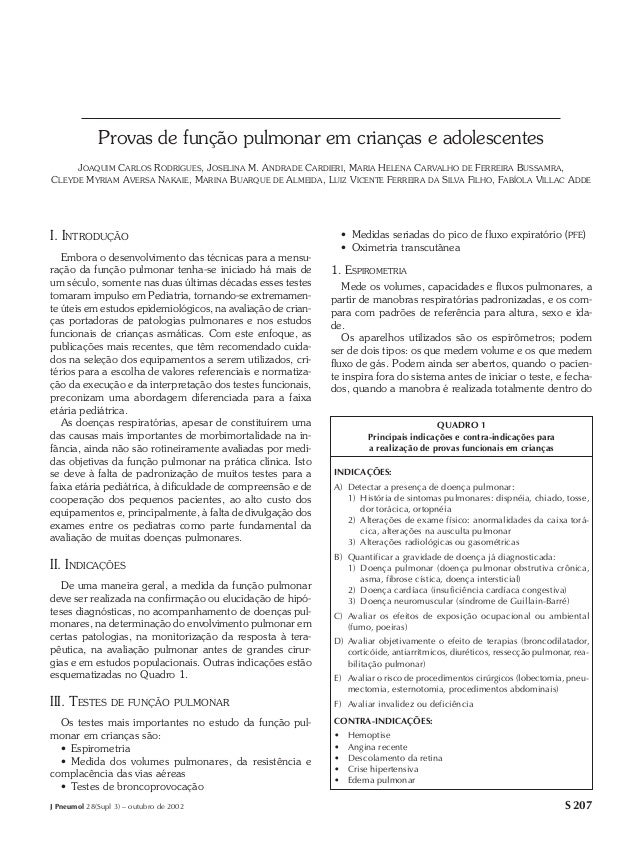 Exame de funcao pulmonar