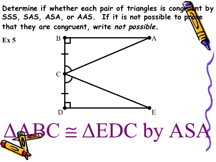 Proving Triangles Congruent Sss, Sas Asa