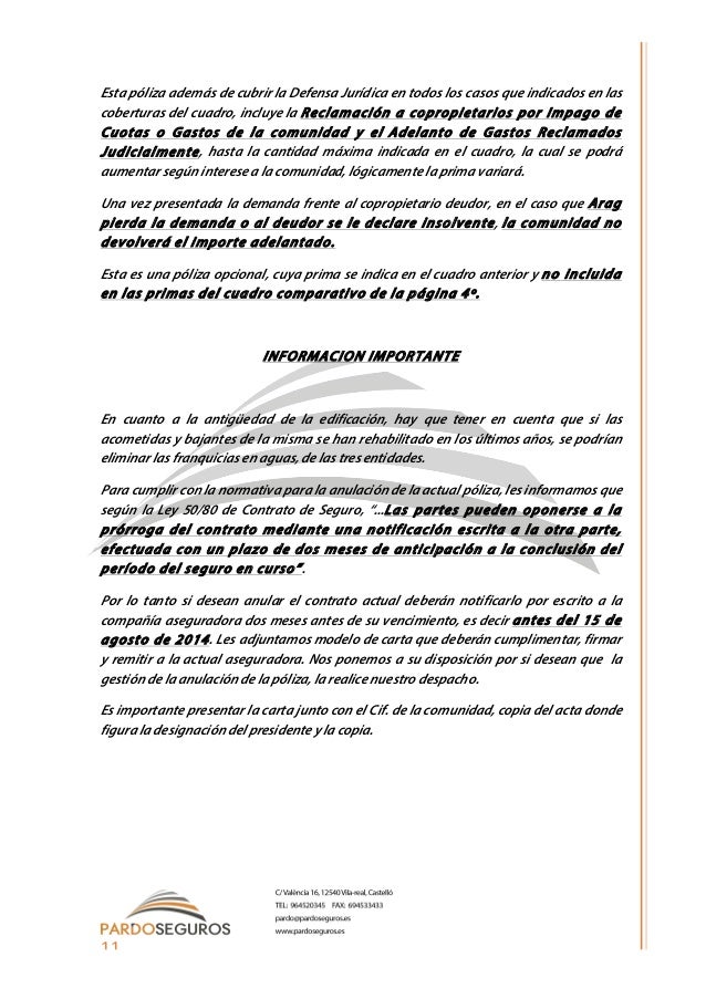 Comparador Seguros Impago
