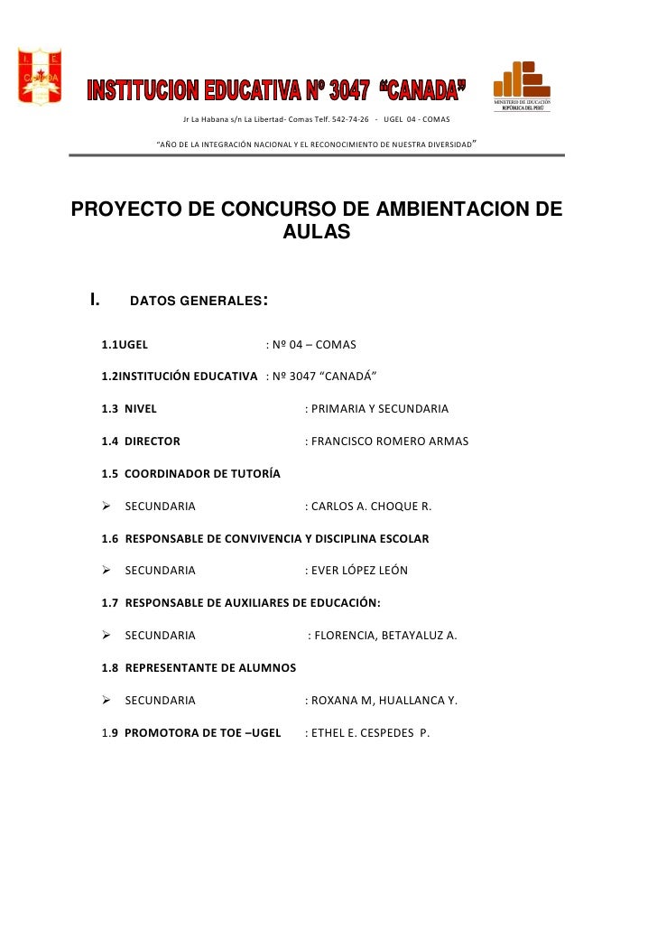 Proyecto de ambientacion Proyecto de ambientacion