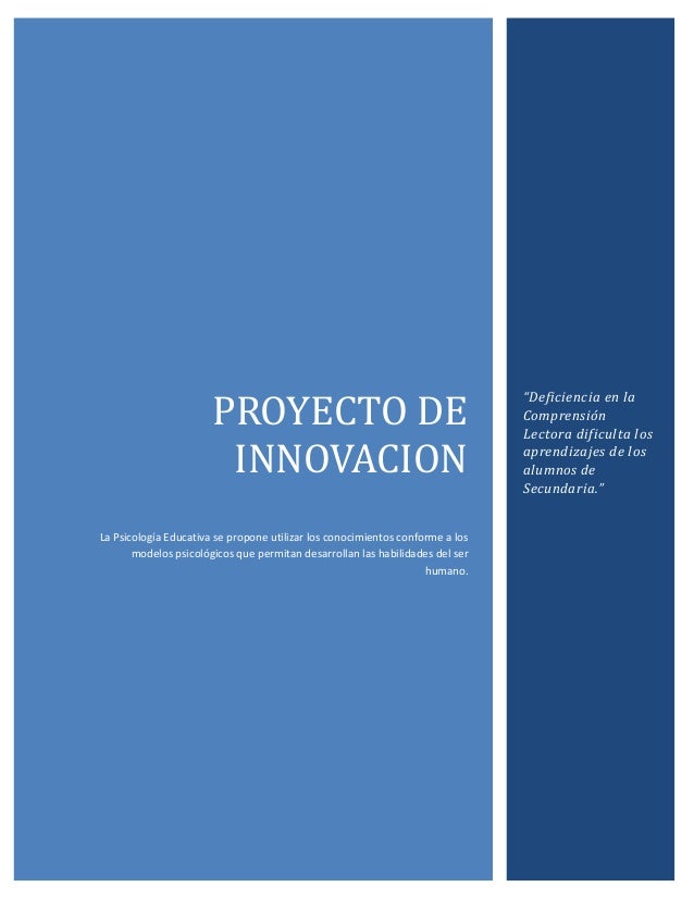 INNOVACION PROYECTO innovacion proyecto: