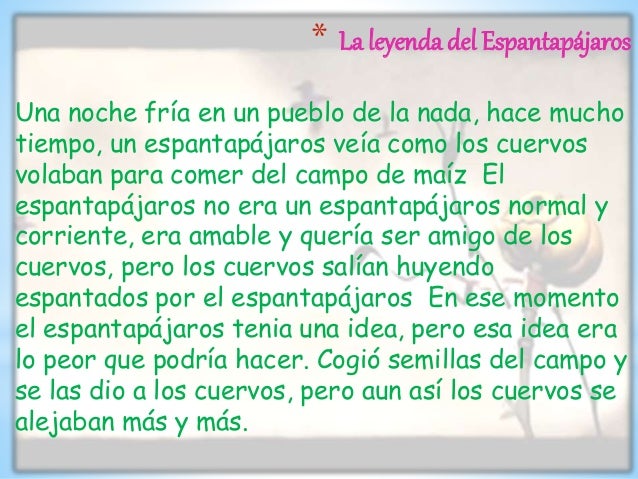 La Leyenda Del Espantapajaros Texto