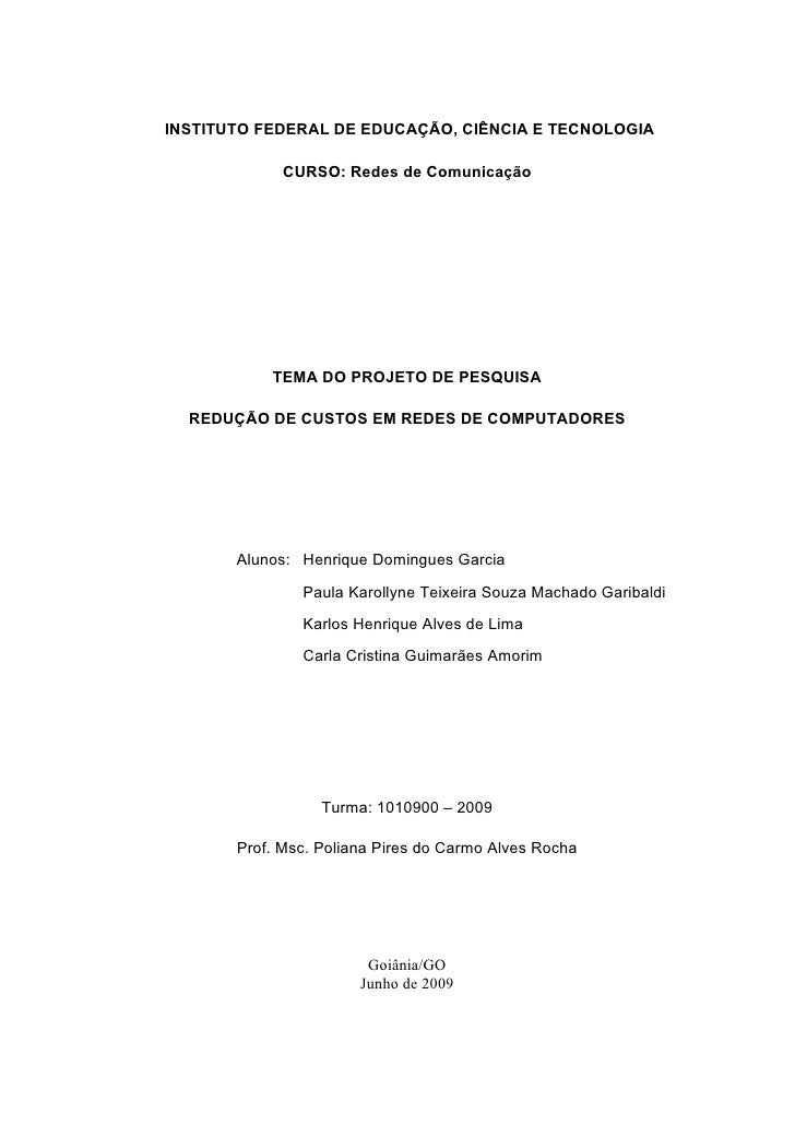 Pre projeto monografia pronto