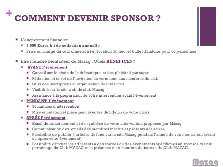 comment devenir sponsor