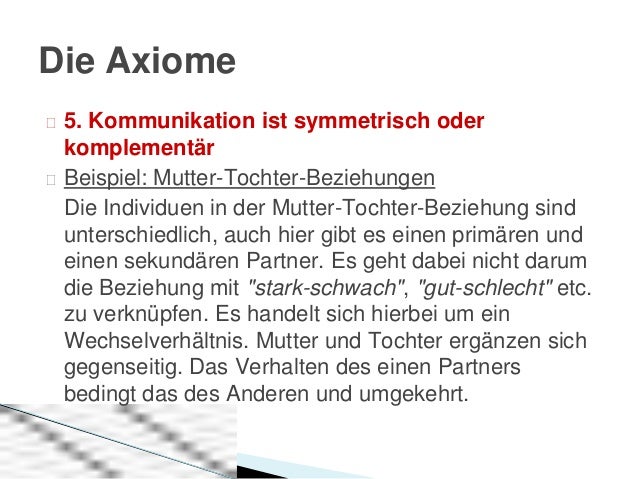 5 Axiome Watzlawick Beispiele Präsentation watzlawick