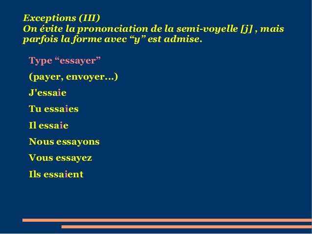 Conjugation Of Essayer