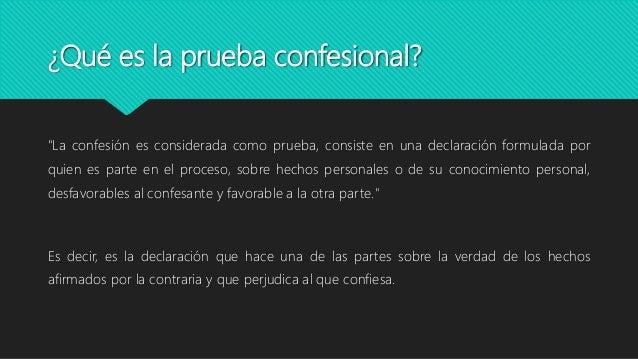 Prueba confesional