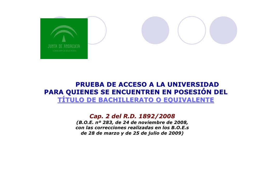 EXAMENES DE LA PRUEBA DE ACCESO examenes de la prueba de acceso: