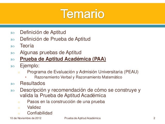 Prueba de Aptitud Académica