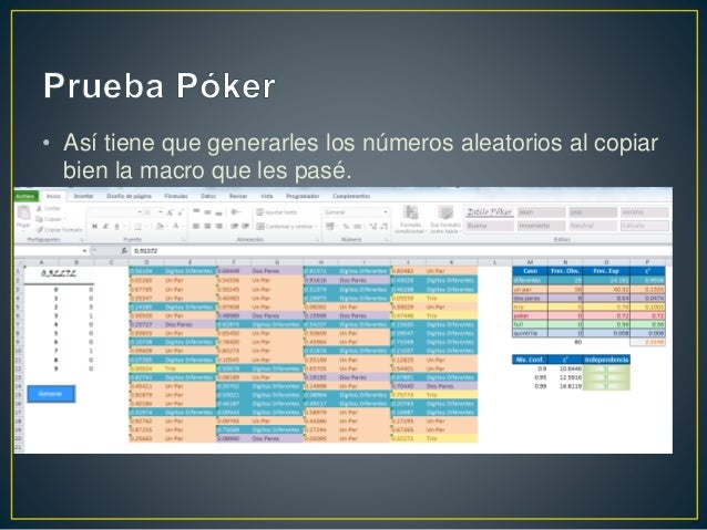 Prueba de poker ejemplos