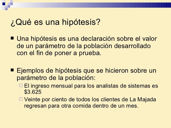 Pruebas de hipótesis para una muestra Pruebas de hipótesis para una muestra
