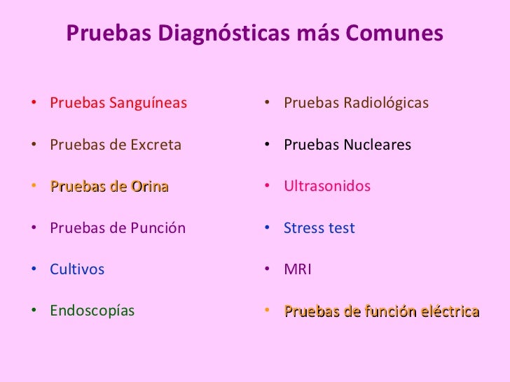 Pruebas DiagnóSticas Pruebas DiagnóSticas
