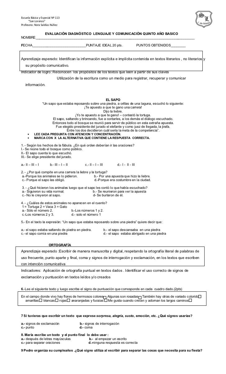 DE EXAMENES DE LENGUA Y MATEMATICA de examenes de lengua y matematica: