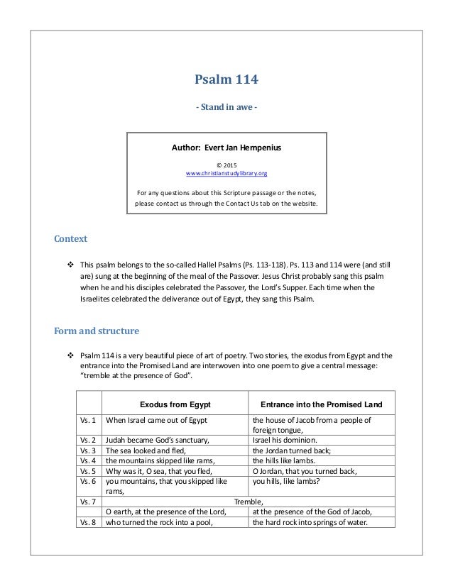 Psalm 114 Sermon Outline psalm-114-sermon-outline