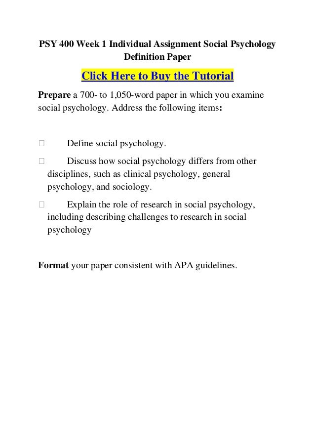Social Psychology Essay