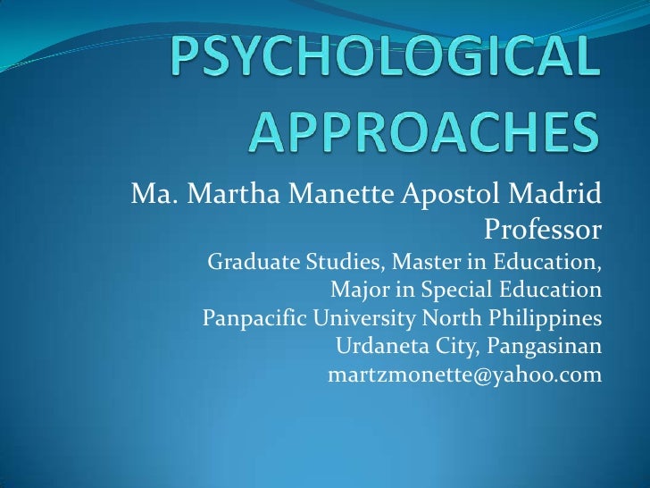 what is psychological approach