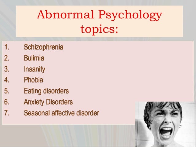 Abnormal psychology term papers