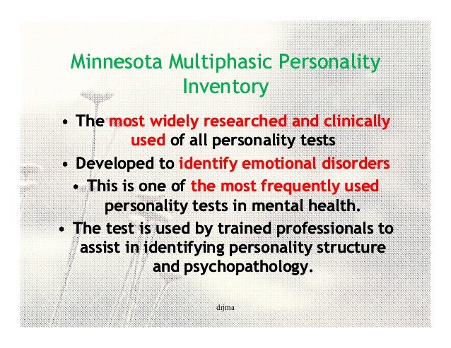 development of the minnesota multiphasic personality The minnesota multiphasic personality inventory ( mmpi ) is a standardized psychometric test of adult personality and psychopathology psychologists and other mental. development of the minnesota multiphasic personality The minnesota multiphasic personality inventory ( mmpi ) is a standardized psychometric test of adult personality and psychopathology psychologists and other mental.