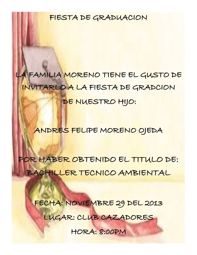 INVITACION GRADO invitacion grado: