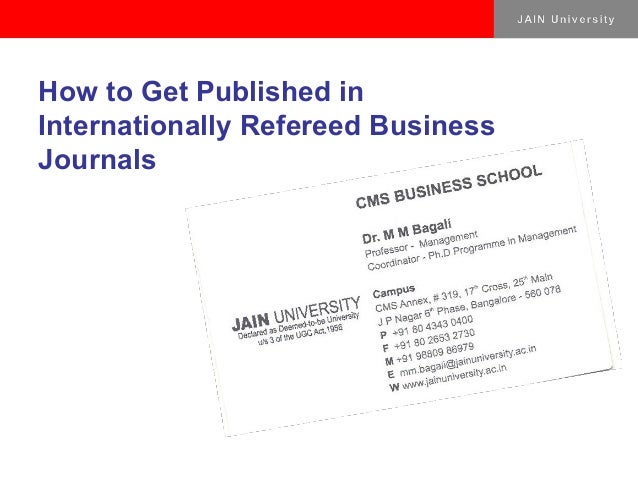 getting research paper published getting research paper published