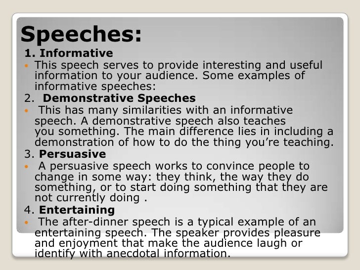 entertain speech example