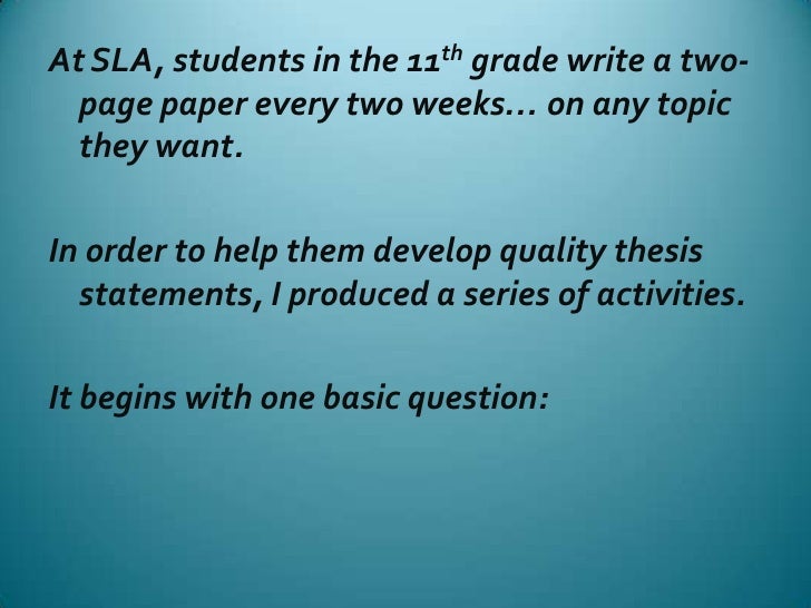 help to write thesis statement