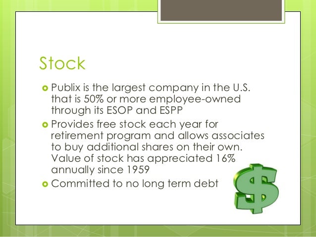 Publix employee stock options
