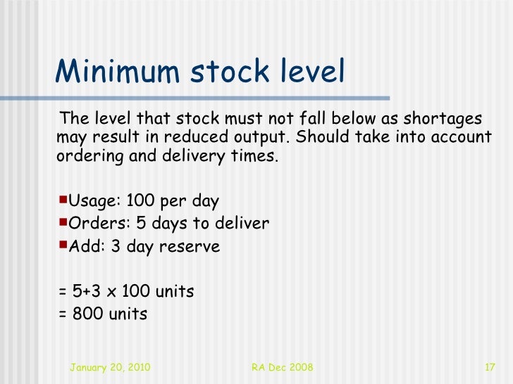 Purchasing And Stock