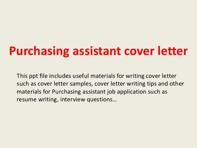 Sample cover letter for purchasing agent position