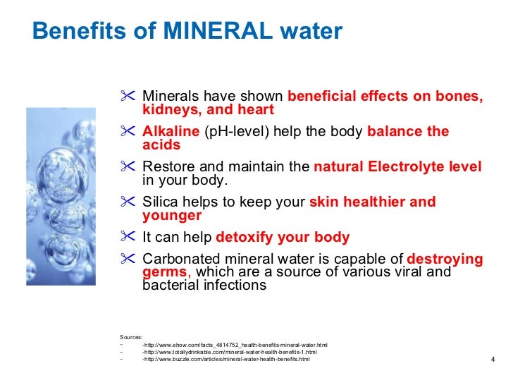 Health Benefits Of Natural Mineral Water Health Benefits Of Natural Mineral Water