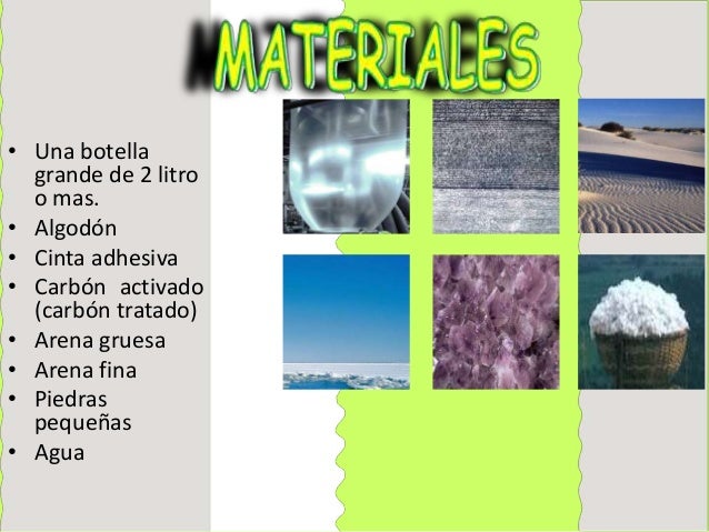 Que metodos caseros hay para purificar el agua?