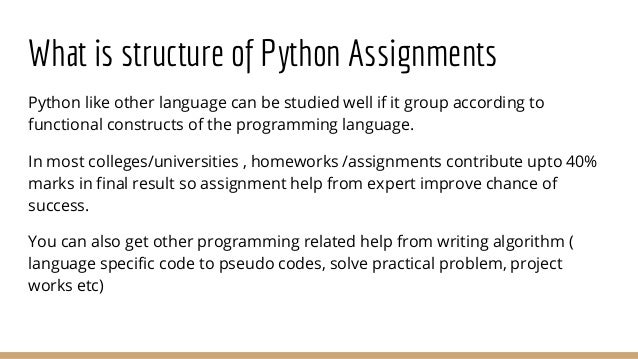 Python assignment help