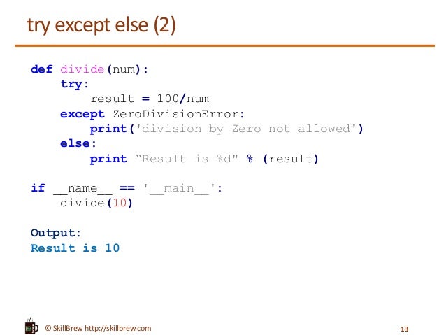 try catch python