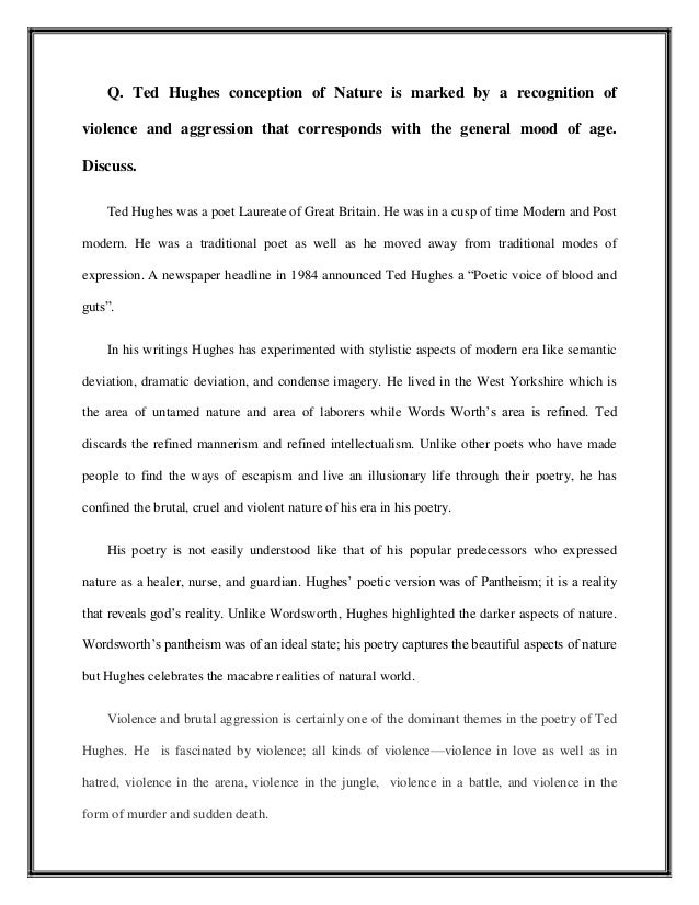 Ted Hughes relic analysis Ted Hughes relic analysis