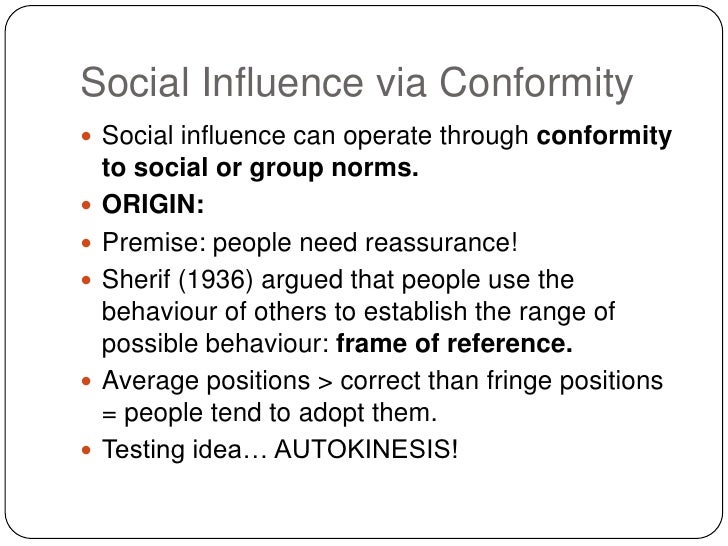 Q4L01 Social influence and conformity