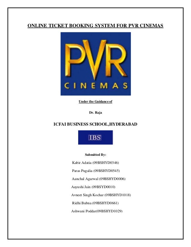 Pvr Cinema Online Booking 100