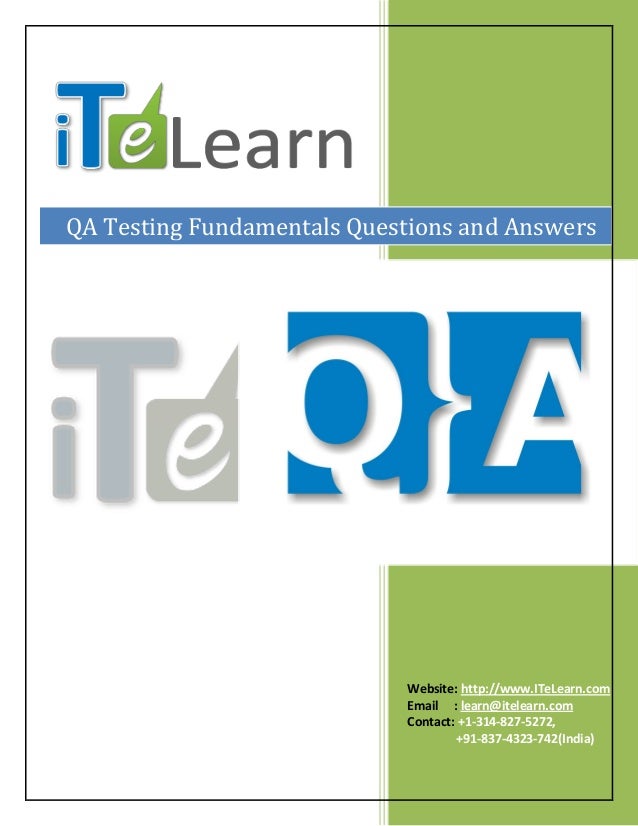 qa testing interview questions and answers
