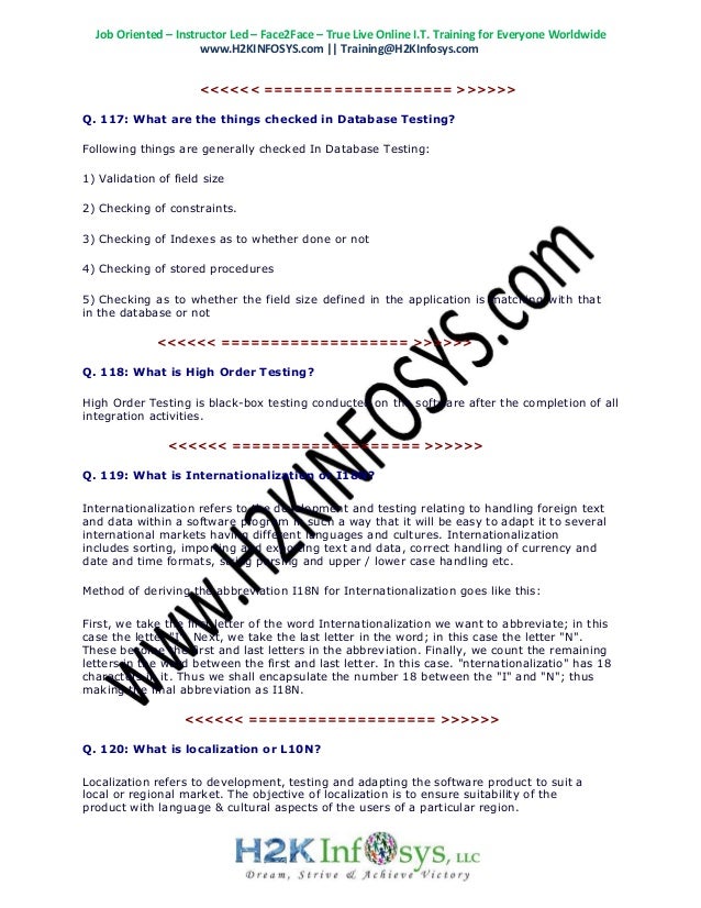qa testing interview questions and answers