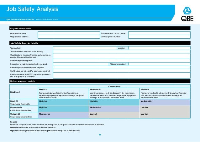 jsa example australia jsa example