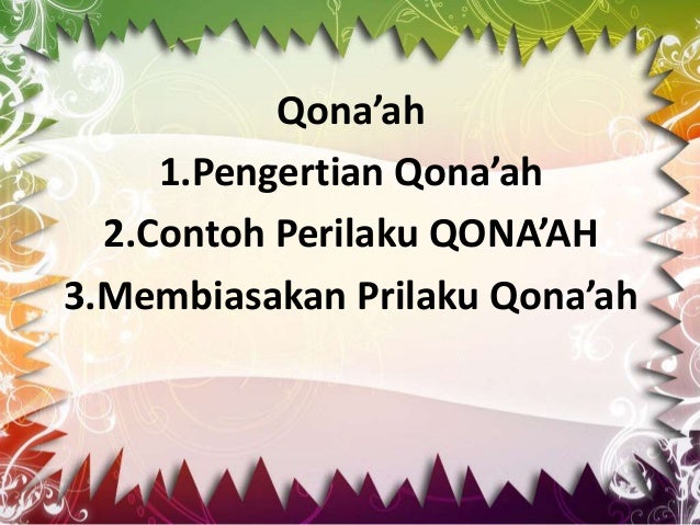 Qana ah dan tasamuh disusun oleh www m yunus com