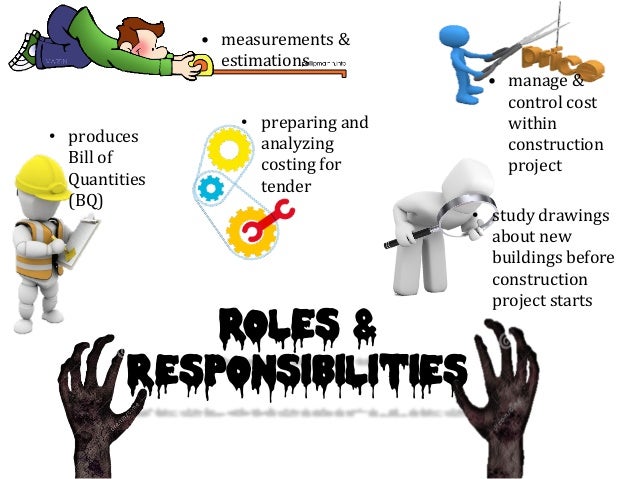the role of quantity surveyor construction essay The role of a quantity surveyor managing the budget and contractual relationships of a building project known in the industry as a construction cost consultant or commercial manager, their role is to keep a close eye on project finances and contractual relationships. the role of quantity surveyor construction essay The role of a quantity surveyor managing the budget and contractual relationships of a building project known in the industry as a construction cost consultant or commercial manager, their role is to keep a close eye on project finances and contractual relationships.